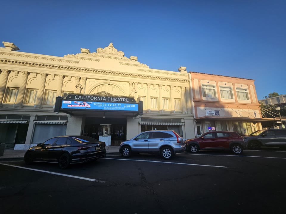 California Theatre facade in downtown Pittsburg, California